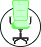 Green office chair