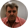 Client in pink shirt, focused expression