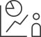 Chart and user icon showing metrics and performance data.