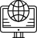 Global network or internet access icon on a desktop screen.