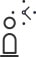 Icon of a person with three dots, representing communication or user activity. Webpage with cursor icon
