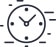 Clock icon surrounded by dashed lines for time tracking or scheduling.